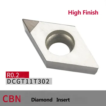 2 ks PCD CBN-Diamond Vložky DCMT070204 DCMT070202 DCMT11T304 DCGT070204 DCGT11T304 CNC Sústruhu Sústruženie Rezací nôž Nástroj