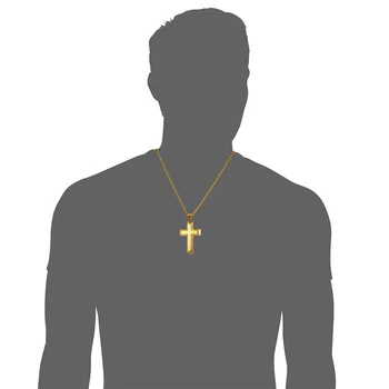 Starlord Bibliu a Kríž Vintage Náhrdelník s Príveskom, Náboženských Svätých Mužov z Nehrdzavejúcej Ocele/Zlatá Farba Christian Šperky Muži/Ženy GP2193