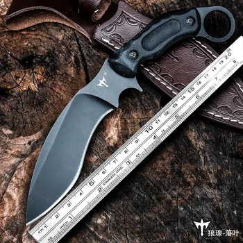 Voltron Vonkajšie mačetu rovný nôž špeciálne bitka vysokú tvrdosť nože wild prežitie carry-on self-defense vojenský nôž
