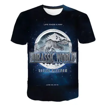 Nové Jurský Park 3D Tlač T-shirt Jurský Sveta Dinosaurov Muži Ženy Fashion Tričko Deti Deti Tshirt Topy Chlapec Dievča Oblečenie