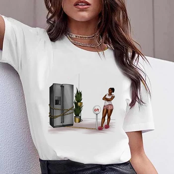 Čierny Dievča Vytlačené t shirt ženy 2020 Melanínu, Poppin tričko camiseta mujer Harajuku tričko tumblr topy tee tričko femme streetwear