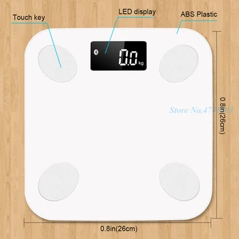 2019 Smart Hmotnosť Rozsahu Vedeckej Hmotnosti Pesas telesný Tuk Stupnice, Kúpeľňa Digitálne Rovnováhu Pripojiť Váhy Bluetooth APP