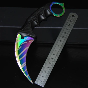 20 Štýly! CS GO Counter Strike pazúr Nôž Karambit Krku Nôž s Plášťom Tiger Zub Skutočné hry Nôž,20 farieb, camping nôž