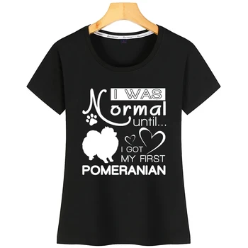 Topy T Shirt Ženy Pomeranian Humor Biele Tričko Tlač