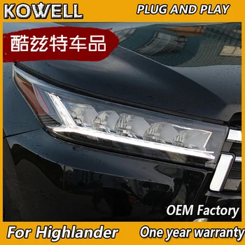 Auto Styling pre Toyota Highlander Svetlomety 2018 Nové Kluger/highlander VŠETKY LED Reflektor LED DRL Dynamické zase signál