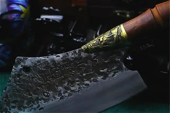 Malé svetlo kuchynský nôž Longquan ručné kovanie pre domácnosť kuchynský nôž dávnych retro ostré rekvizity ghost ruke nôž šéfkuchára