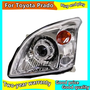 Auto styling pre Toyota 2003-2009 Prado LED reflektor LED DRL Schoval Hlavu Lampy Angel Eye Bi-Xenon, dvojité lúča svetlometu Príslušenstvo