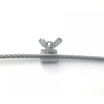 10pcs 304 nerezovej ocele handscrew svorka drôtených lán a spojovací materiál motýľ, pracka pre 2-8 mm oceľový drôt