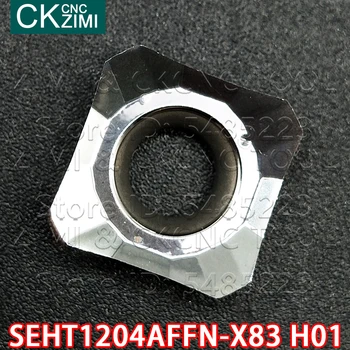 SEHT1204AFFN-X83 H01 čepeľ z Karbidu frézovanie fréza hliníkové vložky vložiť nástroj SEHT pre KM12 Tvár frézovanie fréza Medi a hliníka