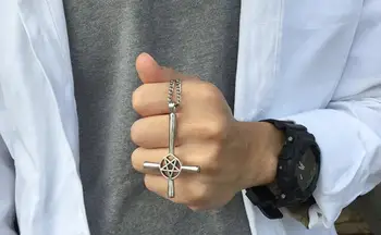 Módne Šperky z nerezovej ocele v Pohode ICP Satan cross Prívesok náhrdelník 24 palcový pre Pánske
